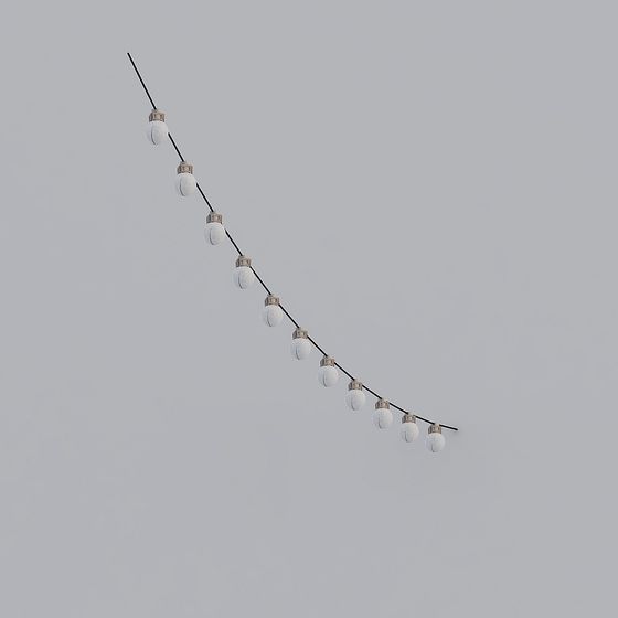 Elegant Low-Poly Pendant Light 3D model