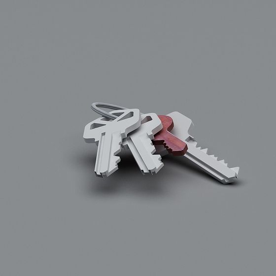 Sleek Keychain 3D model for Creative Projects