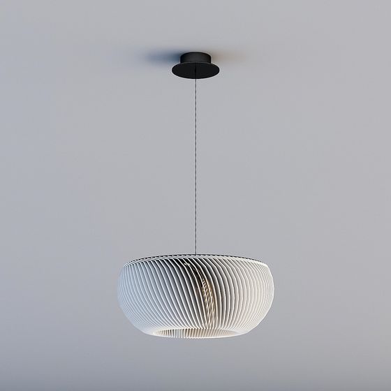 Stylish Low-Polygon Pendant Light 3D model