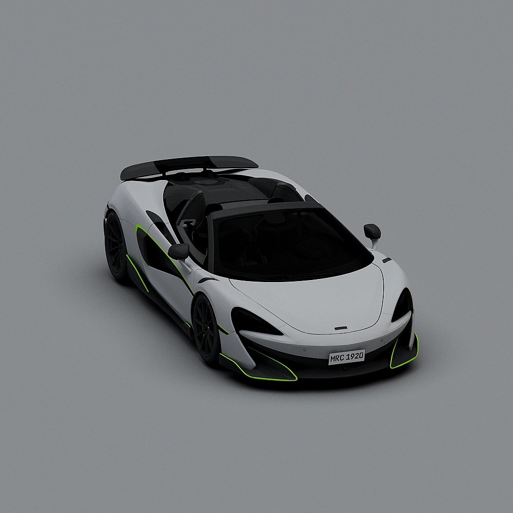 High-Detail Low-Poly Sports Car 3D model