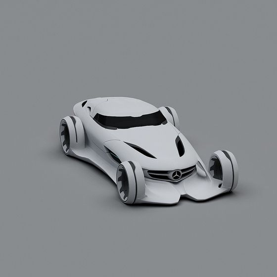 Futuristic Low-Poly Sports Car 3D model
