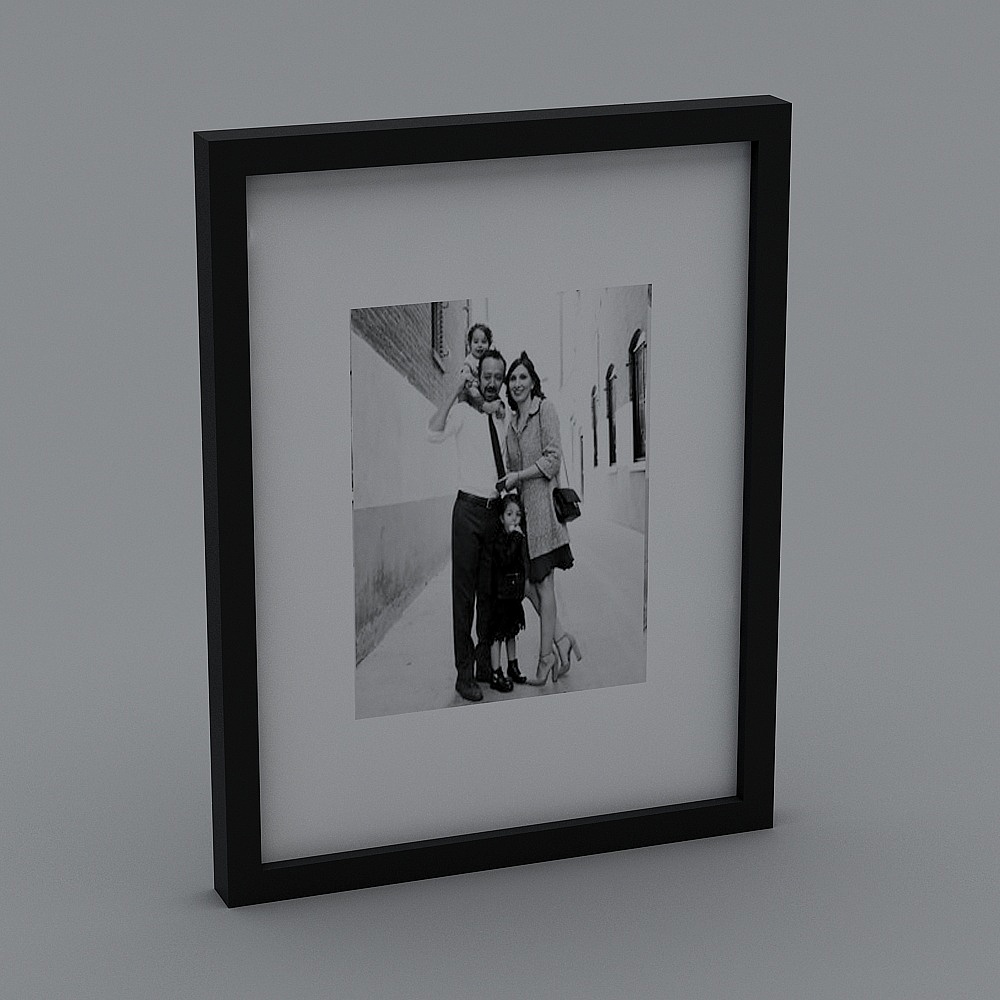 Vintage Modern Family Frame 3D model