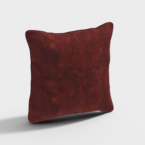 Chic Vintage Red Velvet Cushion 3D model