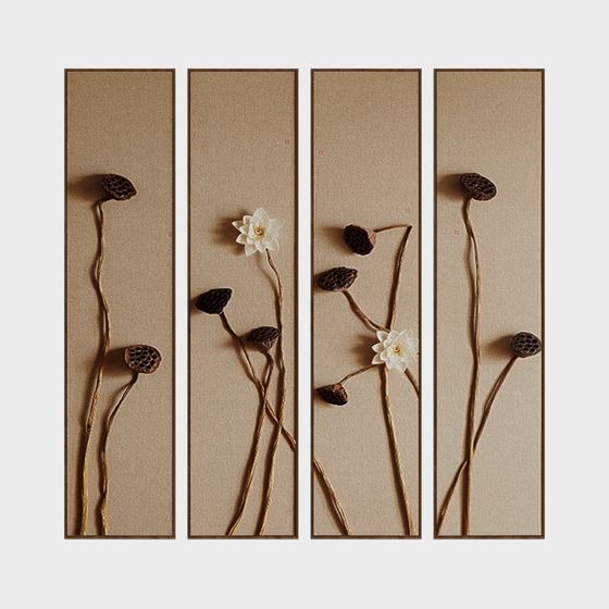 Lotus Harmony Four Panels 3D model