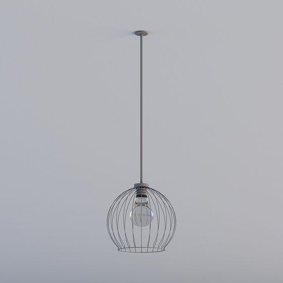 Elegant Low-Poly Ceiling Lamp 3D model
