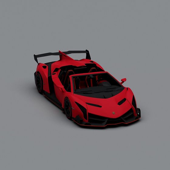 Speed Wing Low-Poly Sports Car 3D model