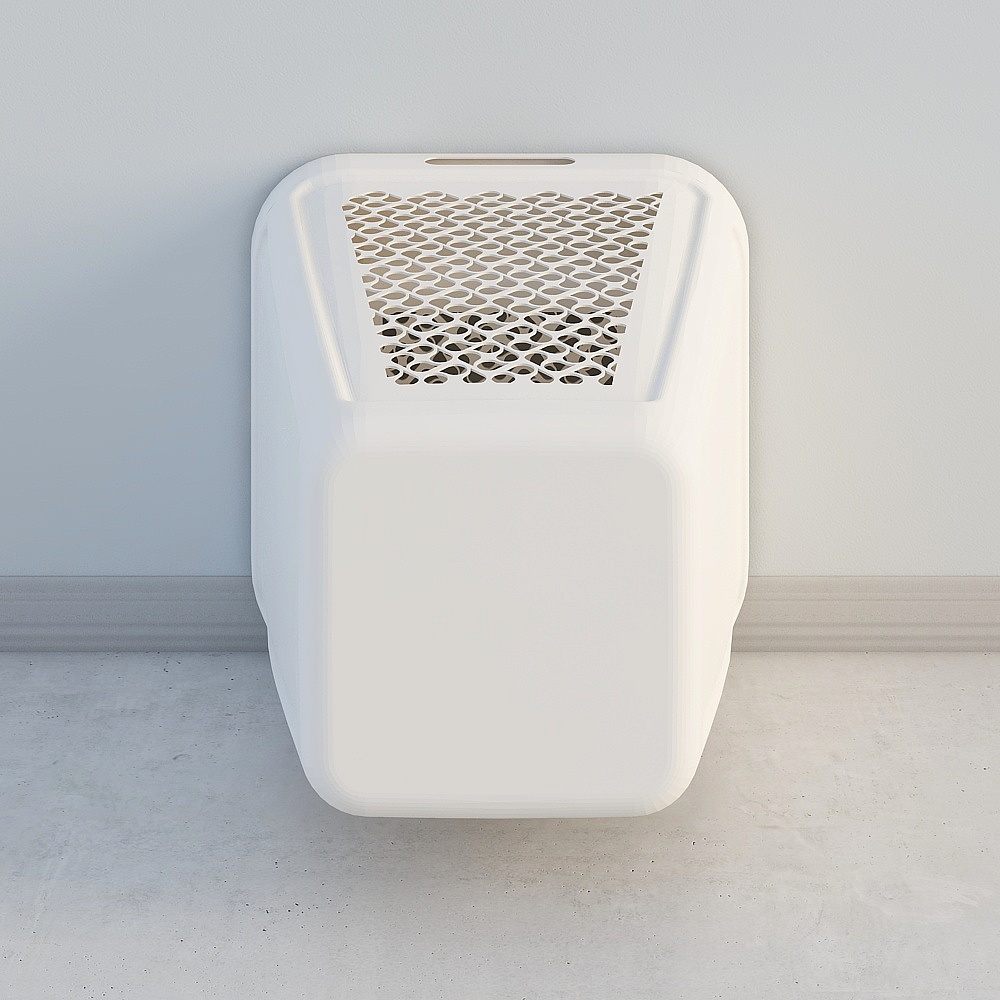 Laundry bin with depression and round bottom v11