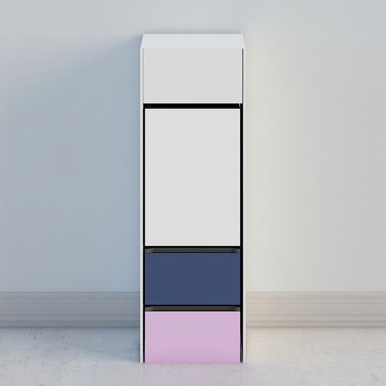 Colorful Cube Cabinet 3D model