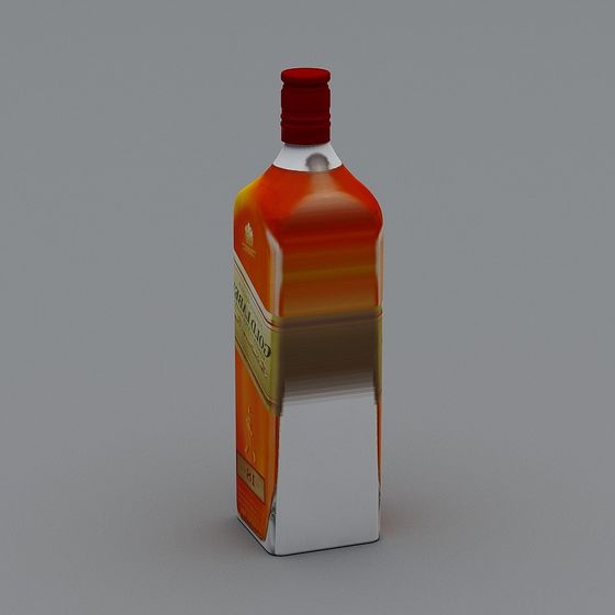 Attractive Whiskey Bottle 3D Model