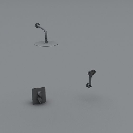 Modern Minimalist Shower System 3D model