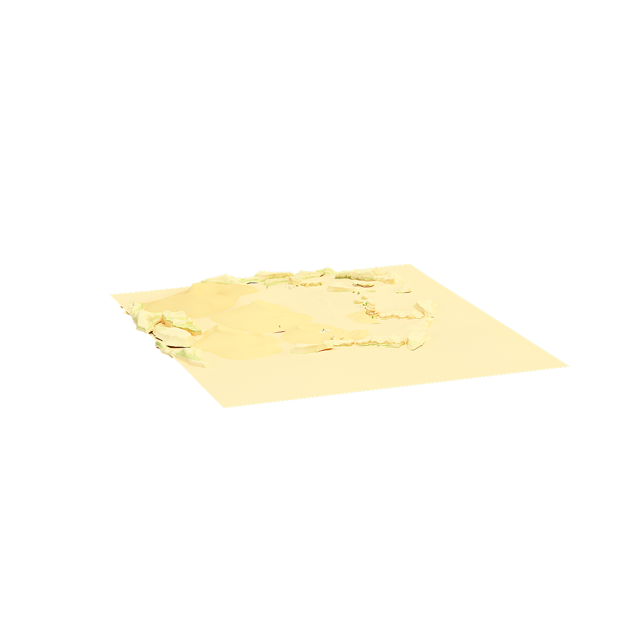Sand Dune Adventure 3D Model – Low-Poly Desert Scene