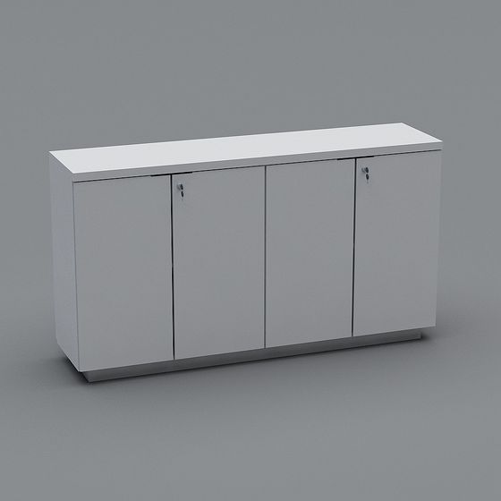 Stylish Minimalist Storage Cabinet 3D model