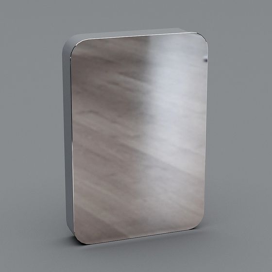 Sleek Low-Poly Mirror 3D model