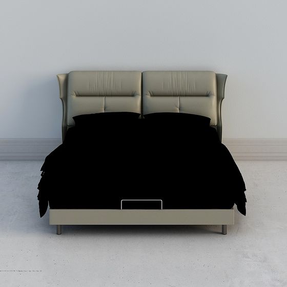 Modern Minimalist Bed 3D model