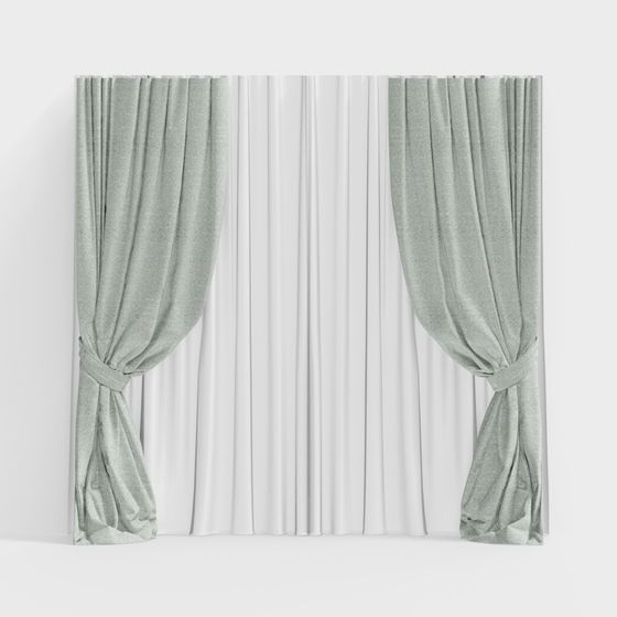 Elegant Drapes 3D model