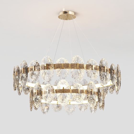 Stylish Low Poly Chandelier 3D model for Modern Spaces