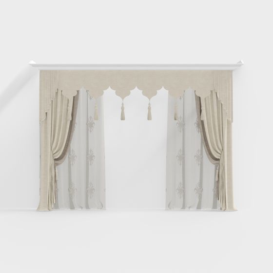 Elegant Curtains 3D model