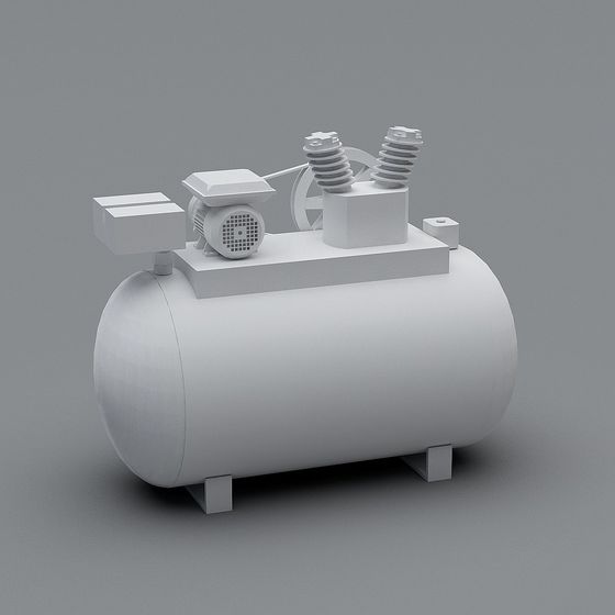 Low-Poly Compressed Air Tank 3D model