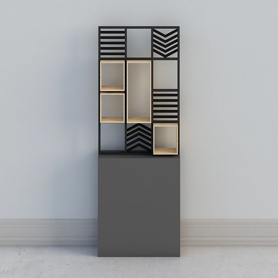 Abstract Minimalist Bookshelf 3D model