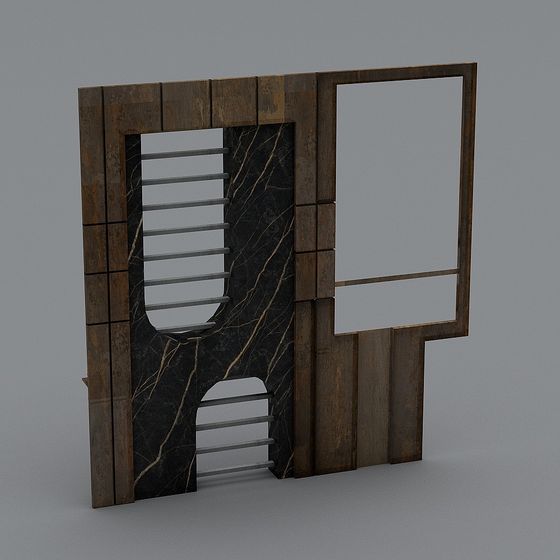 Stylish Low-Poly 3D Model Door for Modern Spaces