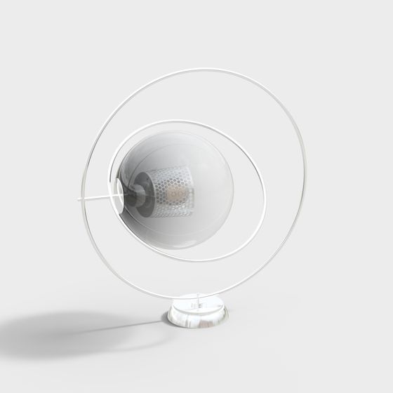 Suspended Light Fixture Low-Poly 3D model