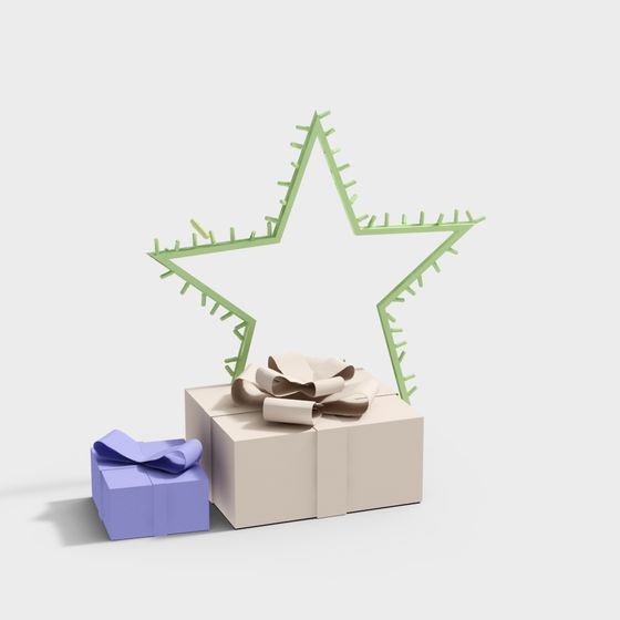 Star Gift Box 3D model