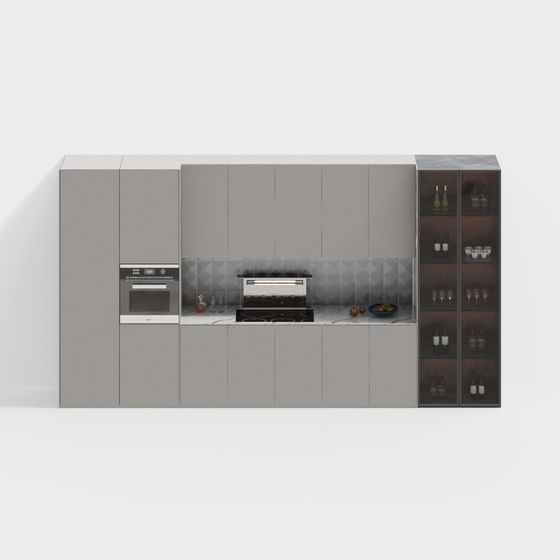 Elegant Kitchen Design 3D model for Creative Projects