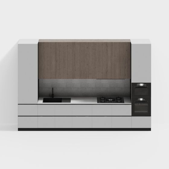 Modern Low-Poly Kitchen Design 3D model