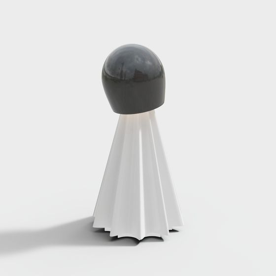 Sphere on Cone Low-Poly 3D Model