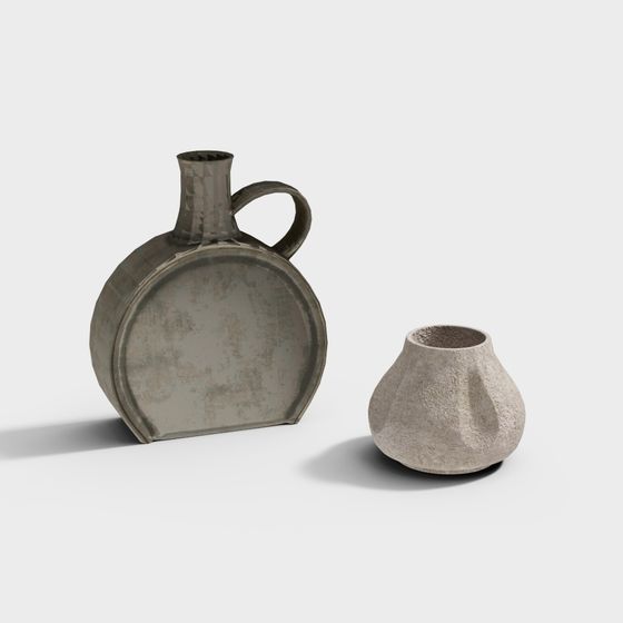 Elegant Traditional Ceramic Vessel 3D Model