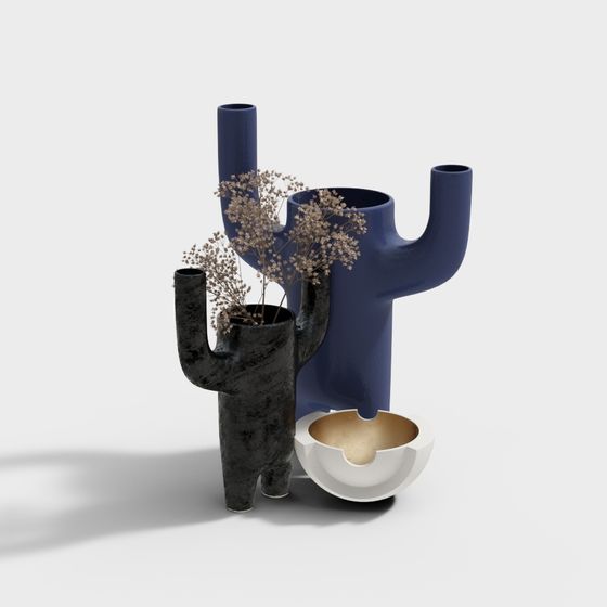 Cactus Vase 3D model - Unique Design for Modern Aesthetics
