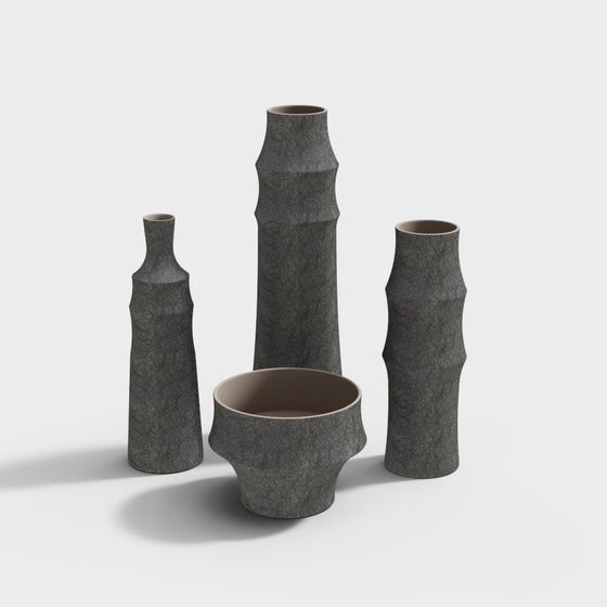 Bamboo Shadow Vase 3D model