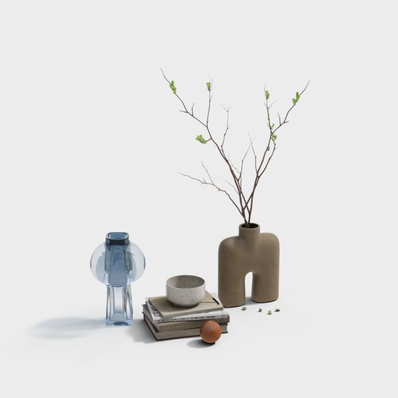 Modern Home Decor Arrangement 3D model