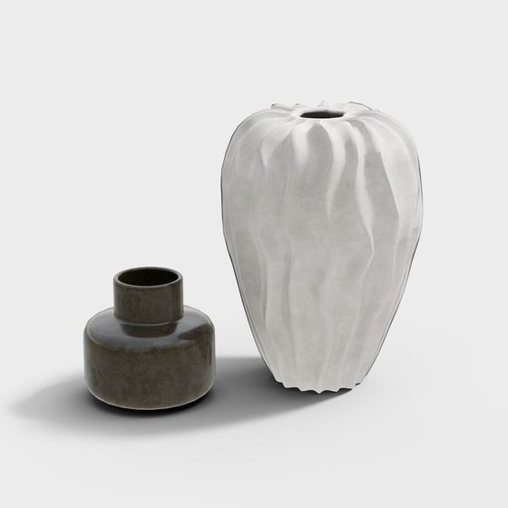 Origami Vase Low-Poly 3D model