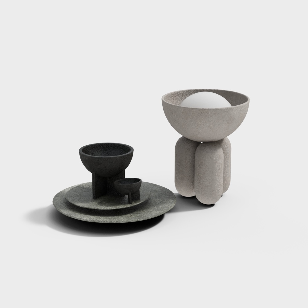 Wabi-sabi style jewelry set