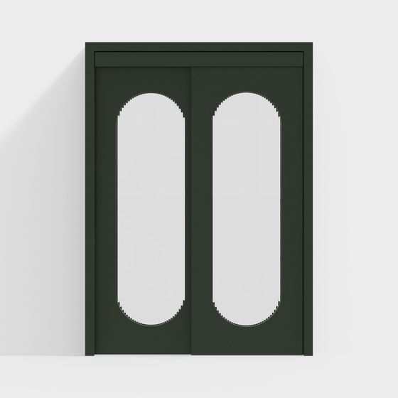Arched Glass Door 3D model