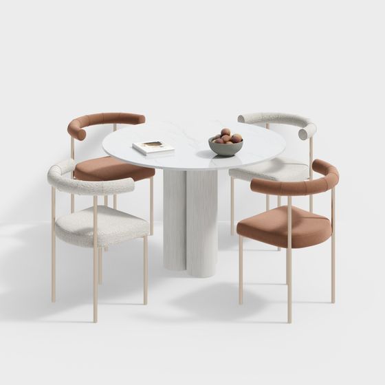 Urban Gathering Table and Chairs 3D model