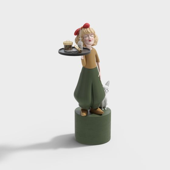 Retro Barista 3D model for Engaging Designs