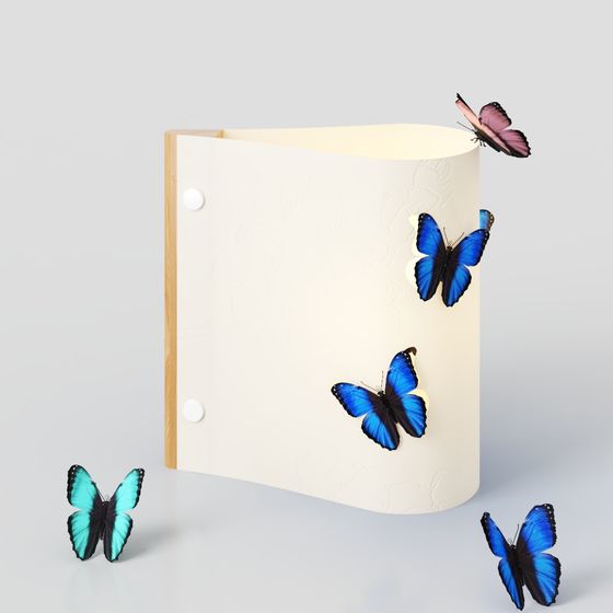 Butterfly Book 3D model in a Dreamlike Garden