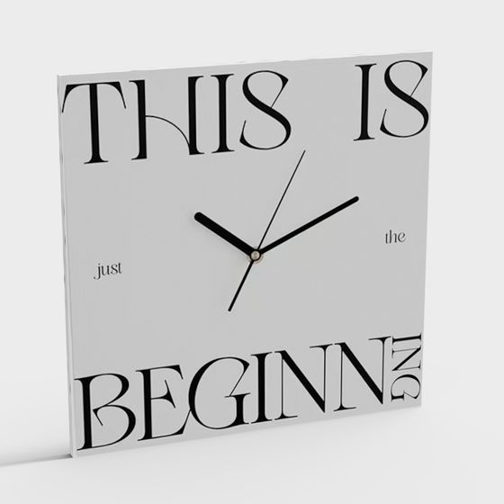 The Modern Minimalist Clock 3D model