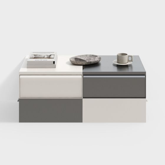 Stylish Split Elegance Coffee Table 3D model