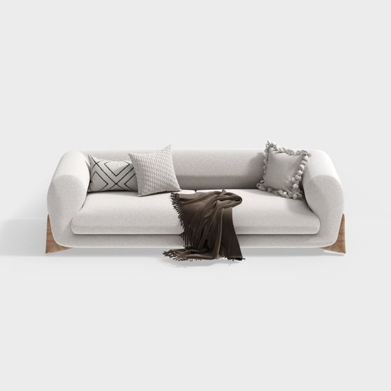 Stylish Low Poly Sofa 3D model for Modern Spaces
