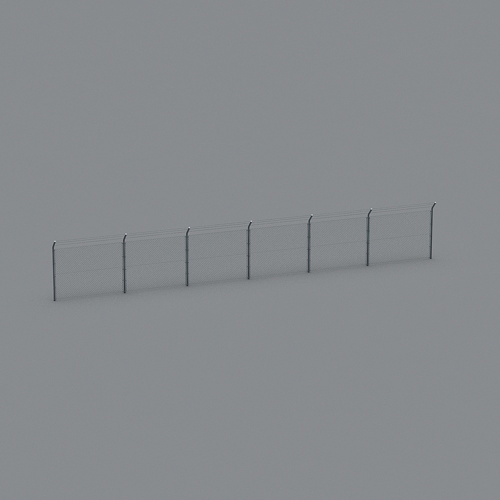 Industrial Fence 3D model for Versatile Use