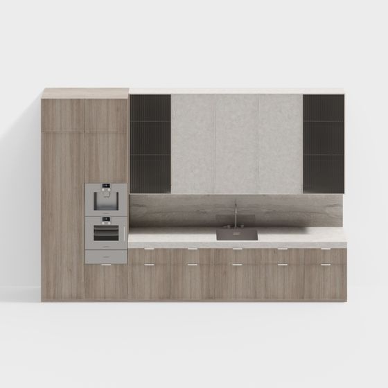 Minimalist Kitchen Cabinet 3D model
