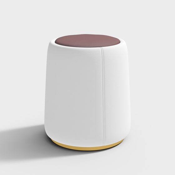 Elegant Round Stool 3D model for Contemporary Spaces