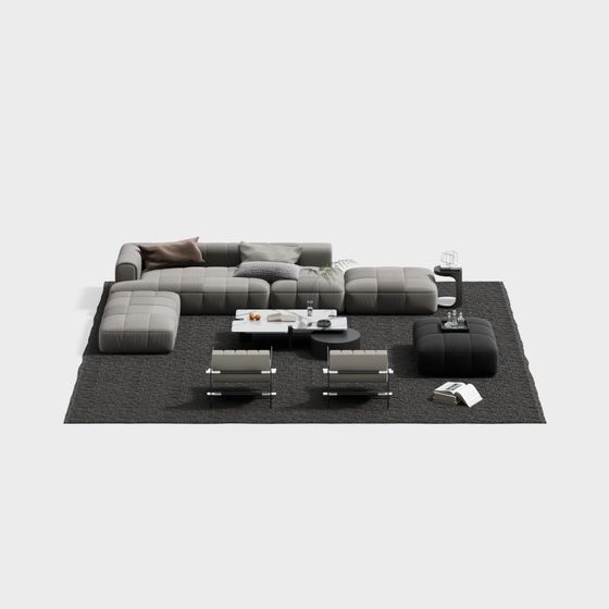 Urban Living Room 3D model