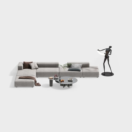 Urban Living Room 3D model