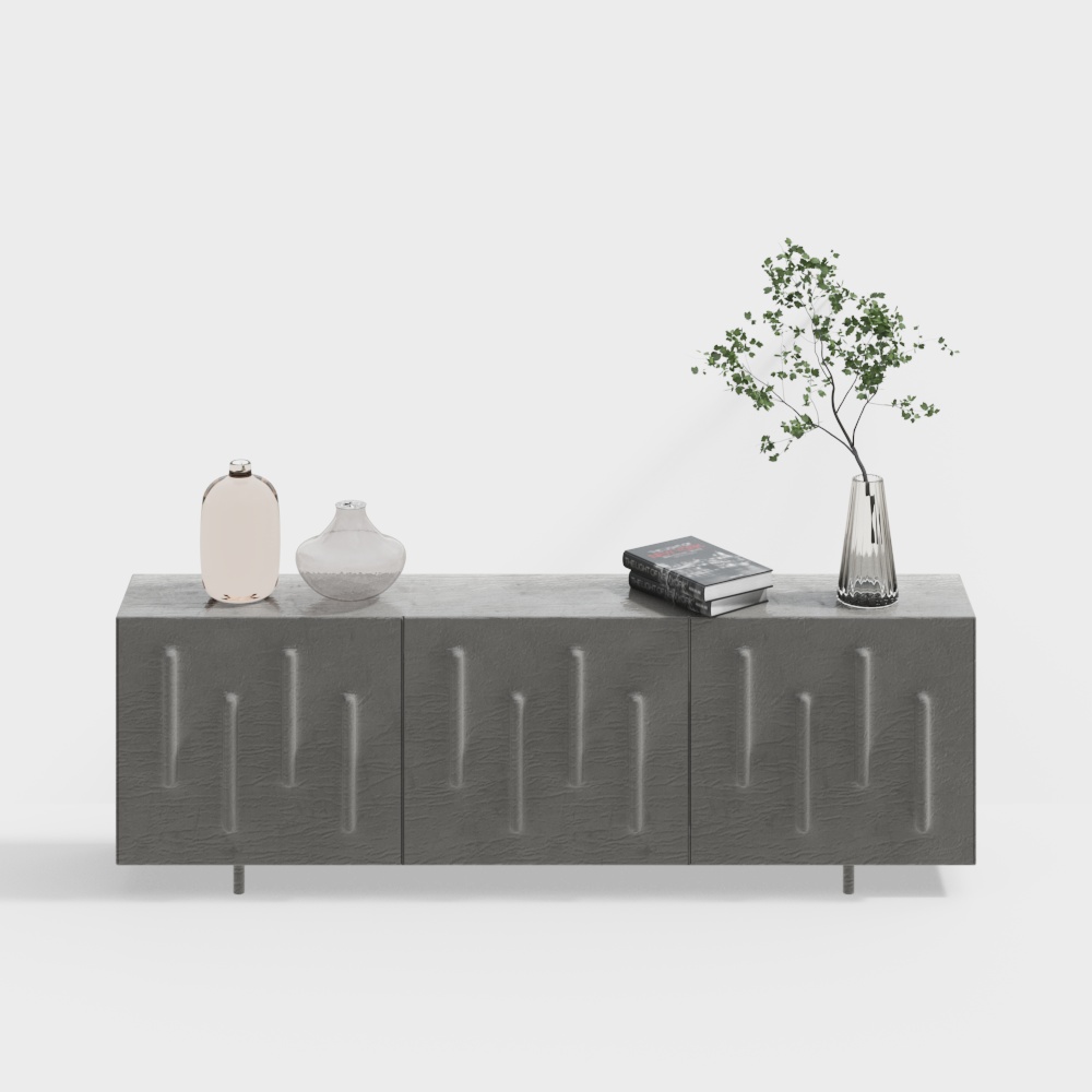 Gabinete de TV de estilo Wabi-Sabi