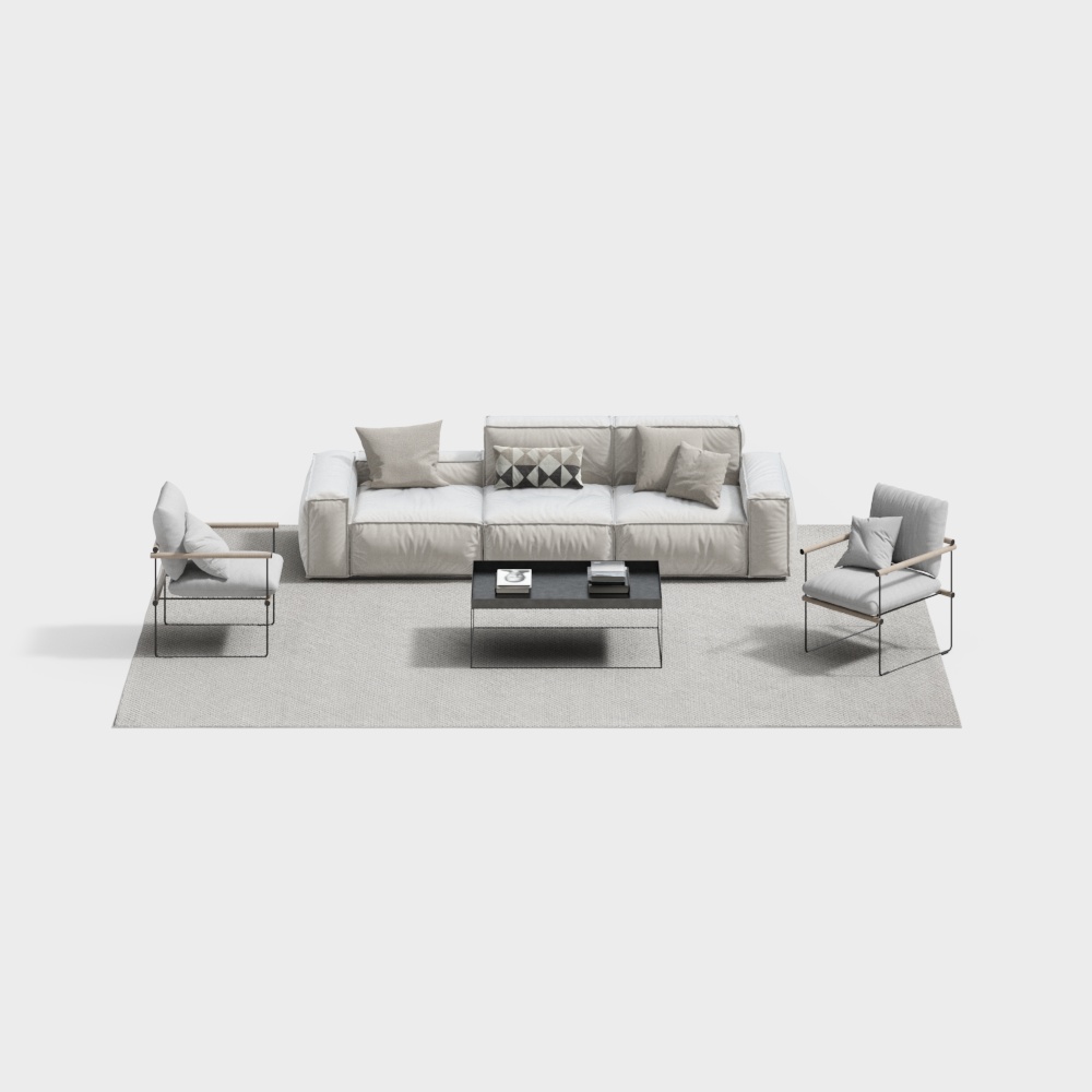 Modern White Sectional Sofa