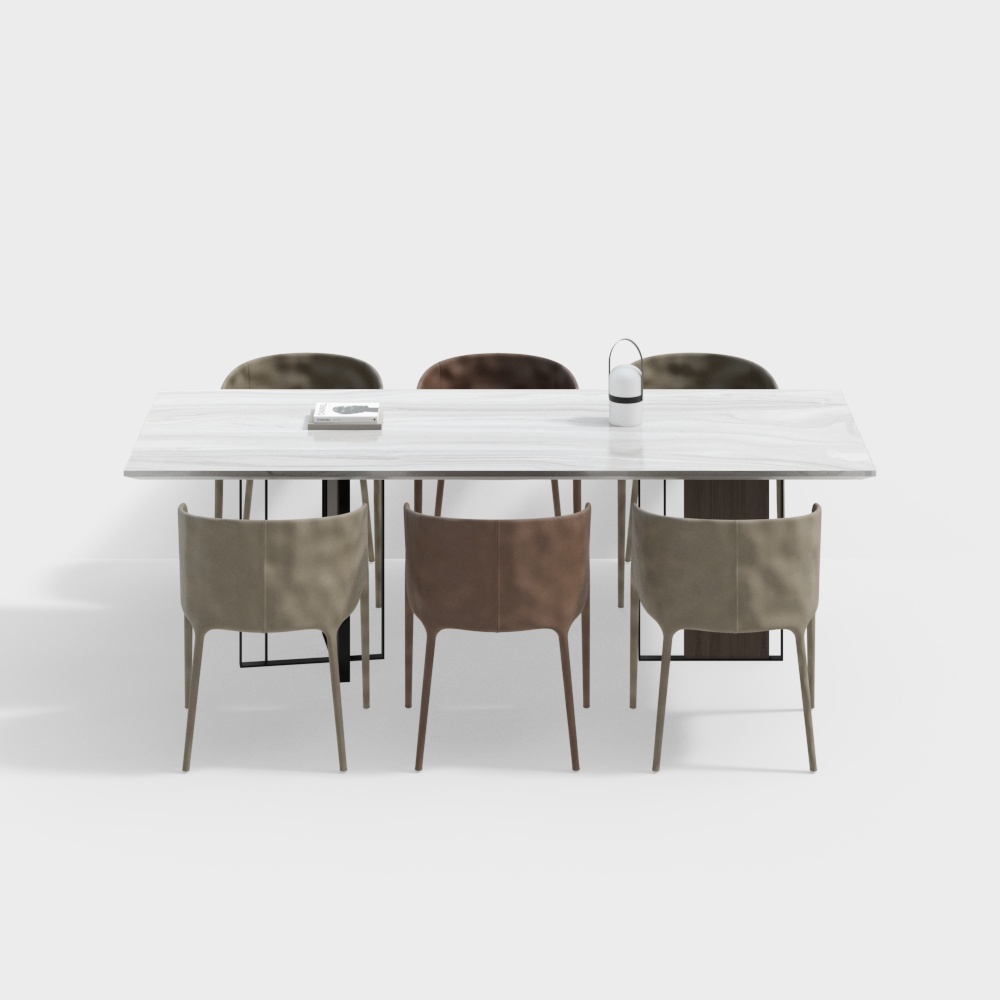 Современный обеденный стол и стулья